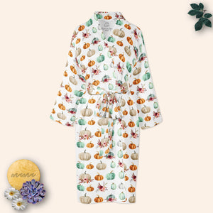 Floral Pumpkin Mama Robe