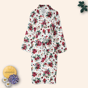 Winter Poinsettia Mama Robe