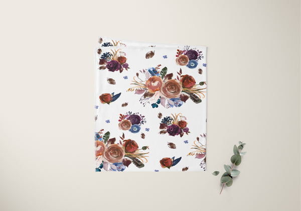 Load image into Gallery viewer, Warm Fall Floral Swaddle
