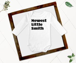 Newest Little Personalized Baby Bodysuit