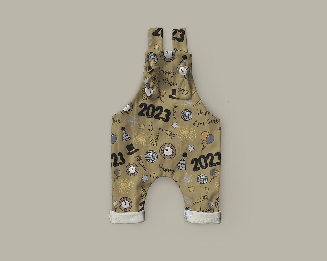 New Years 2023 on Gold Overalls