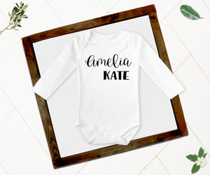 Two Font Personalized Baby Bodysuit